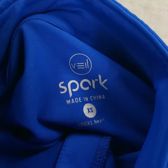 NWT Veil Garments Spark Half Quarter Zip 1/2 1/4 Tunic Womens Size XS Blue - Picture 8 of 9